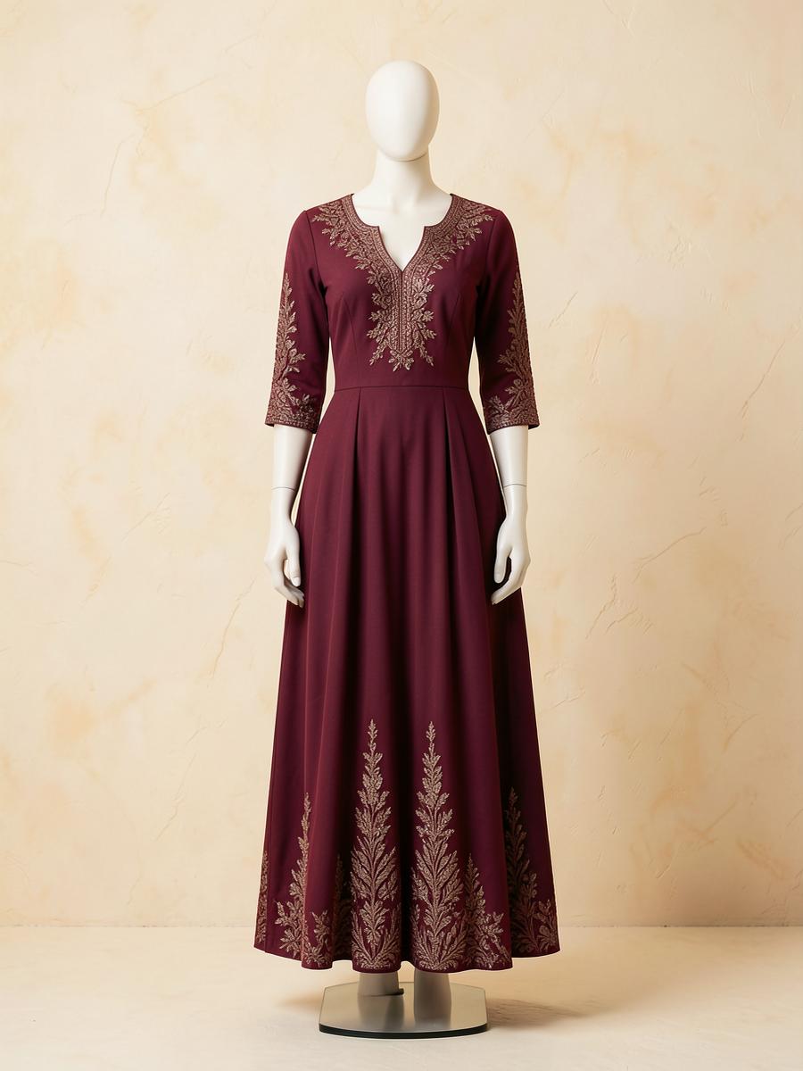 Embroidered Party Dress
